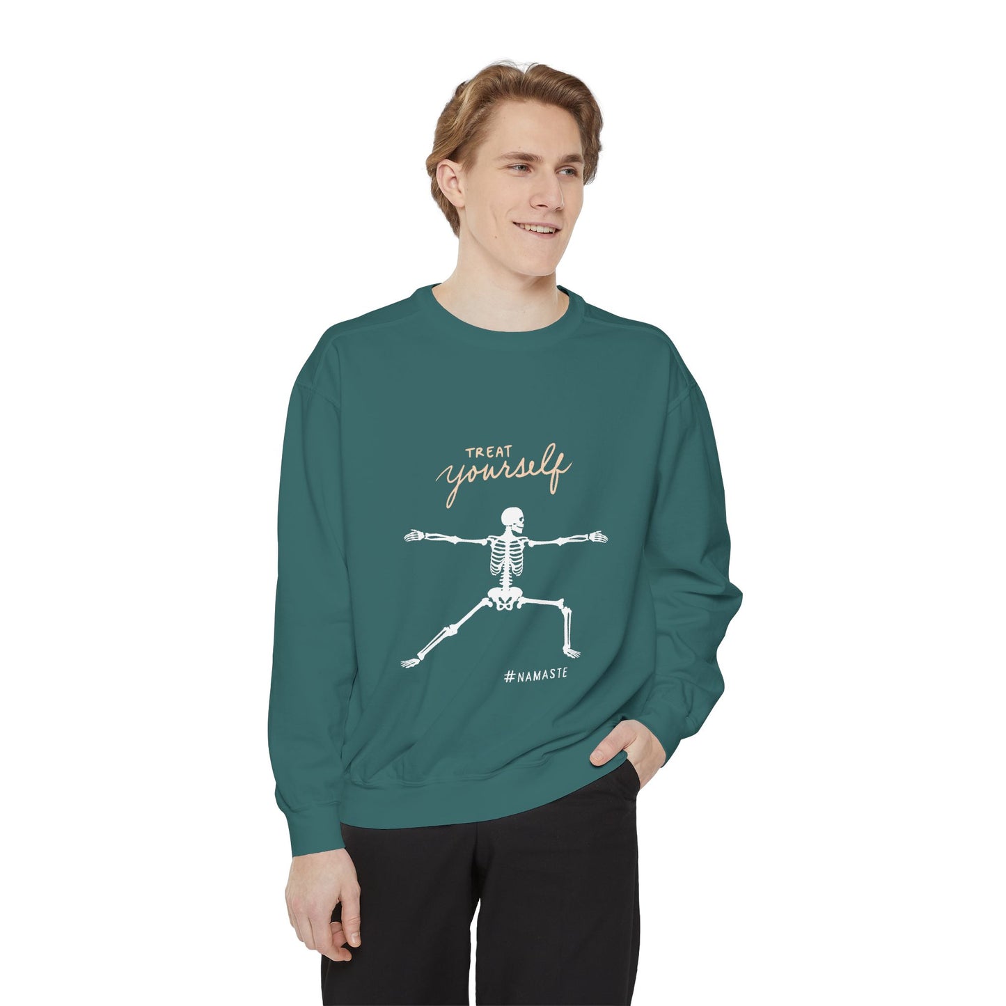 Namaste Skeleton Sweatshirt - Treat Yourself