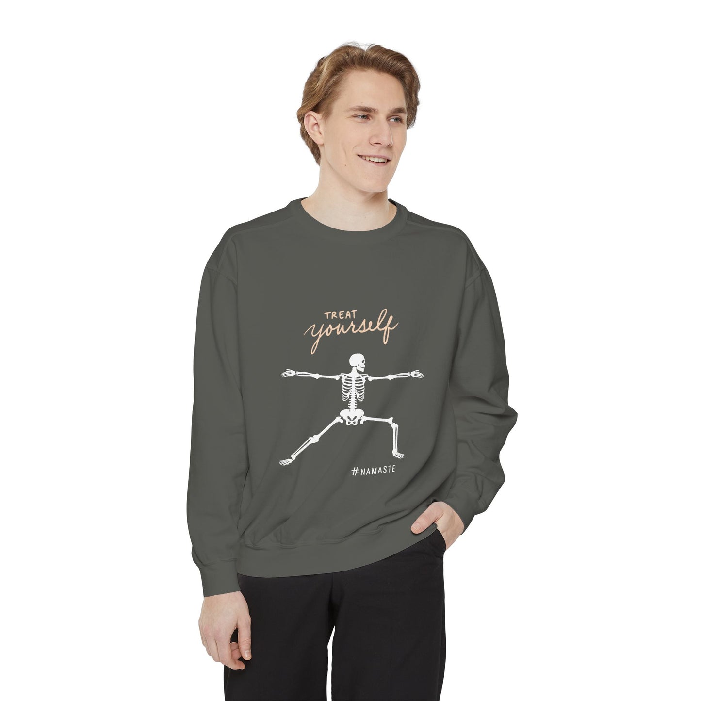 Namaste Skeleton Sweatshirt - Treat Yourself
