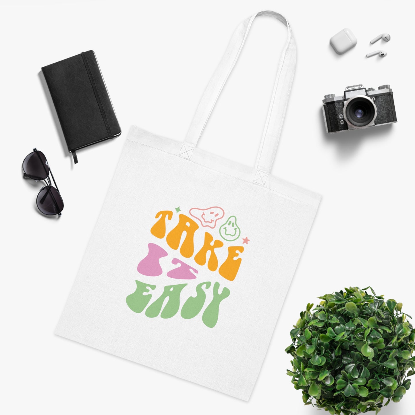 Take It Easy Cotton Tote Bag